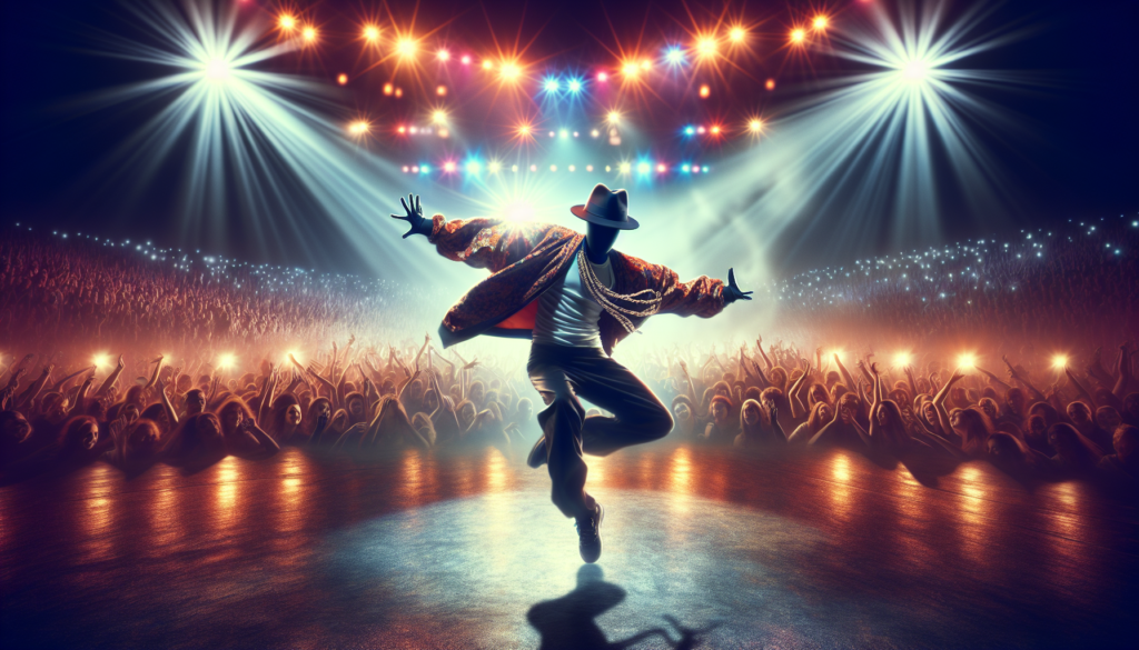 Bad Bunny dancing in an unforgettable stage performance