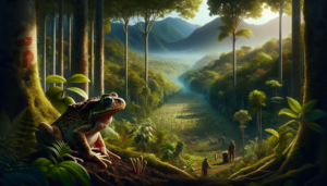 Puerto Rico crested toad in restored forest habitat